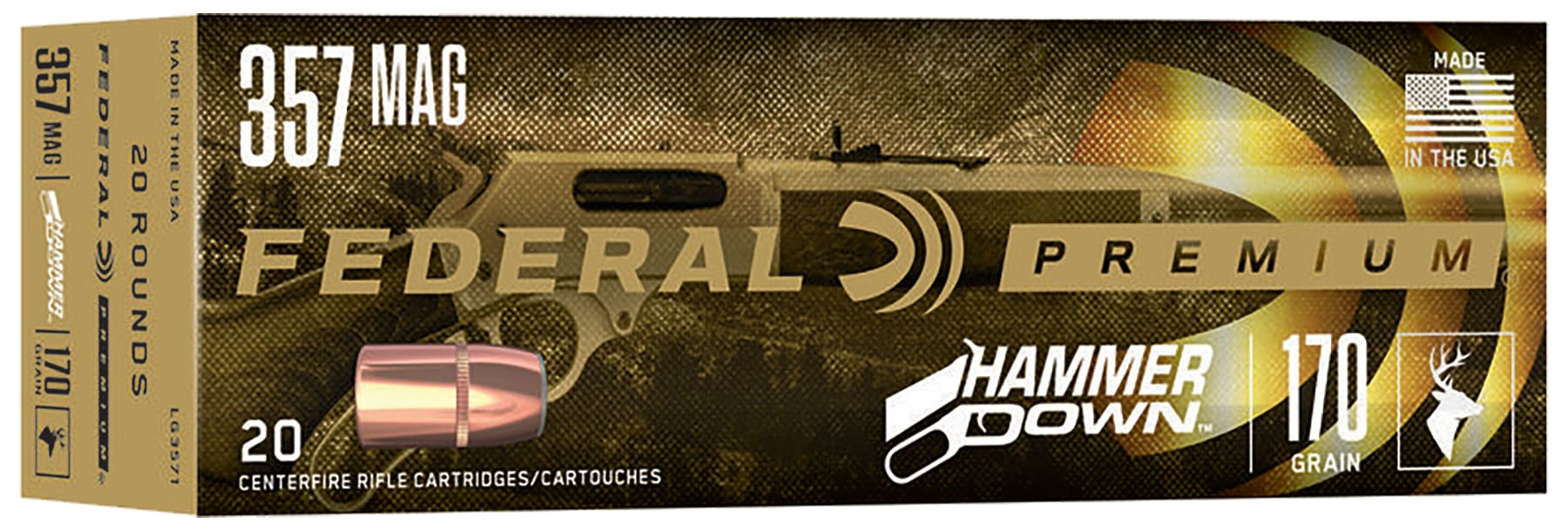 .357 Mag Federal Hammer Down 170 Gr JHP #LG3571