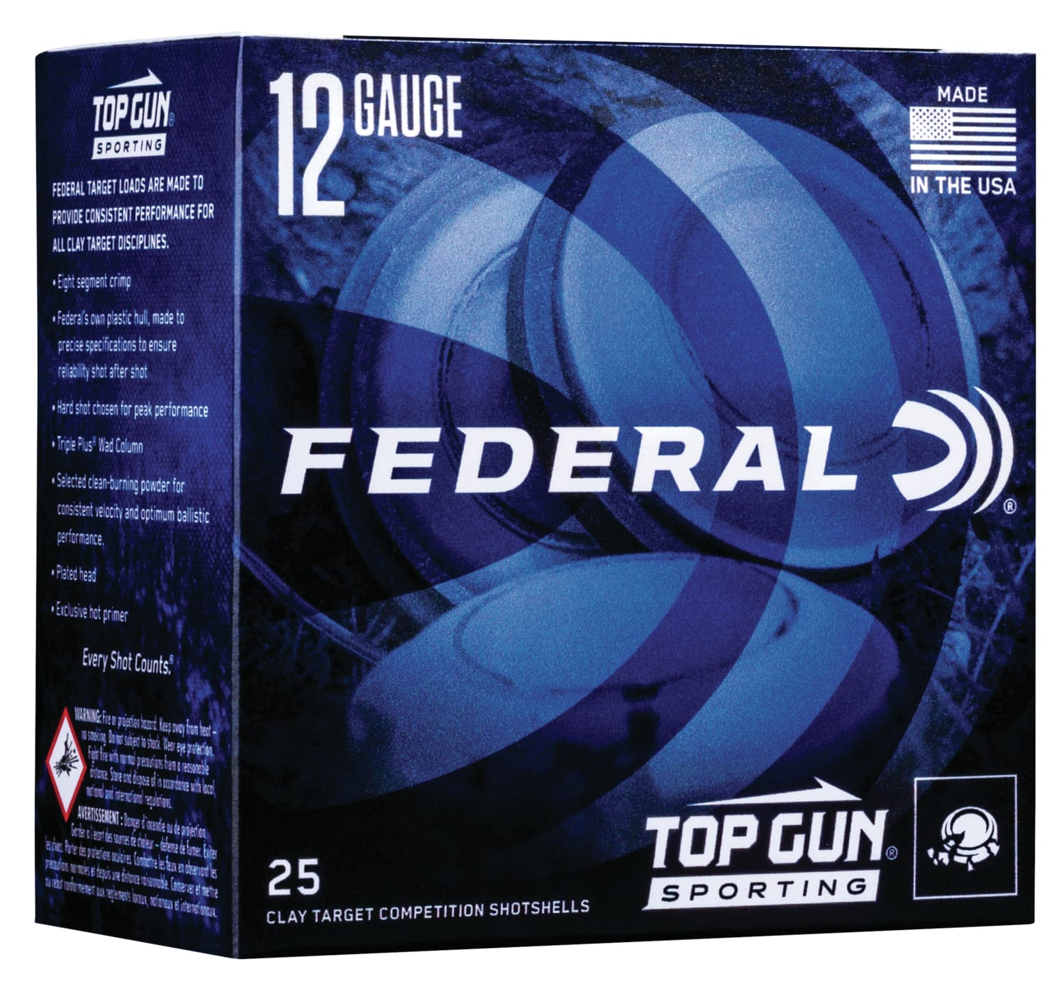 12 Ga Federal Top Gun 2.75" 1oz #8 Lead Shot #TGSH128
