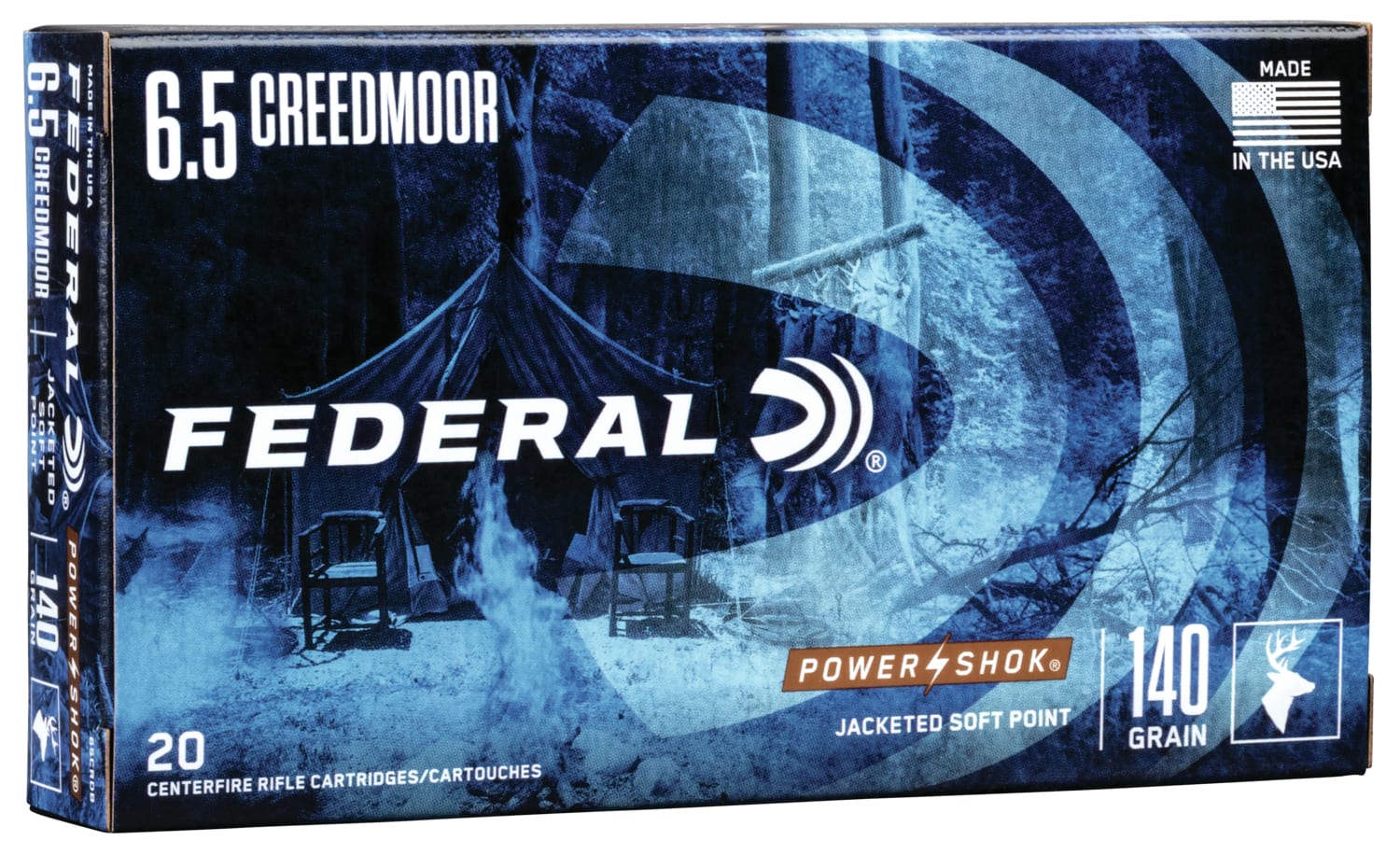 6.5 Creedmoor Federal Premium Power Shok 140 Gr Soft Point #65CRDB