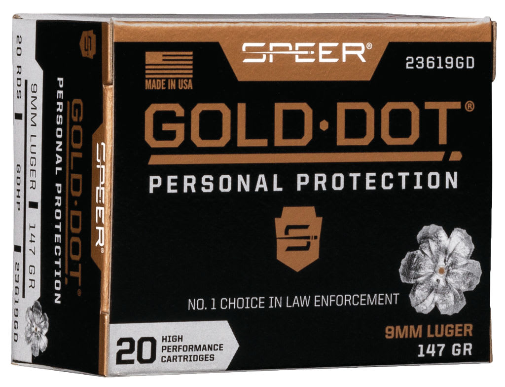 Speer 9mm Luger 147gr GOLD DOT – 20rd